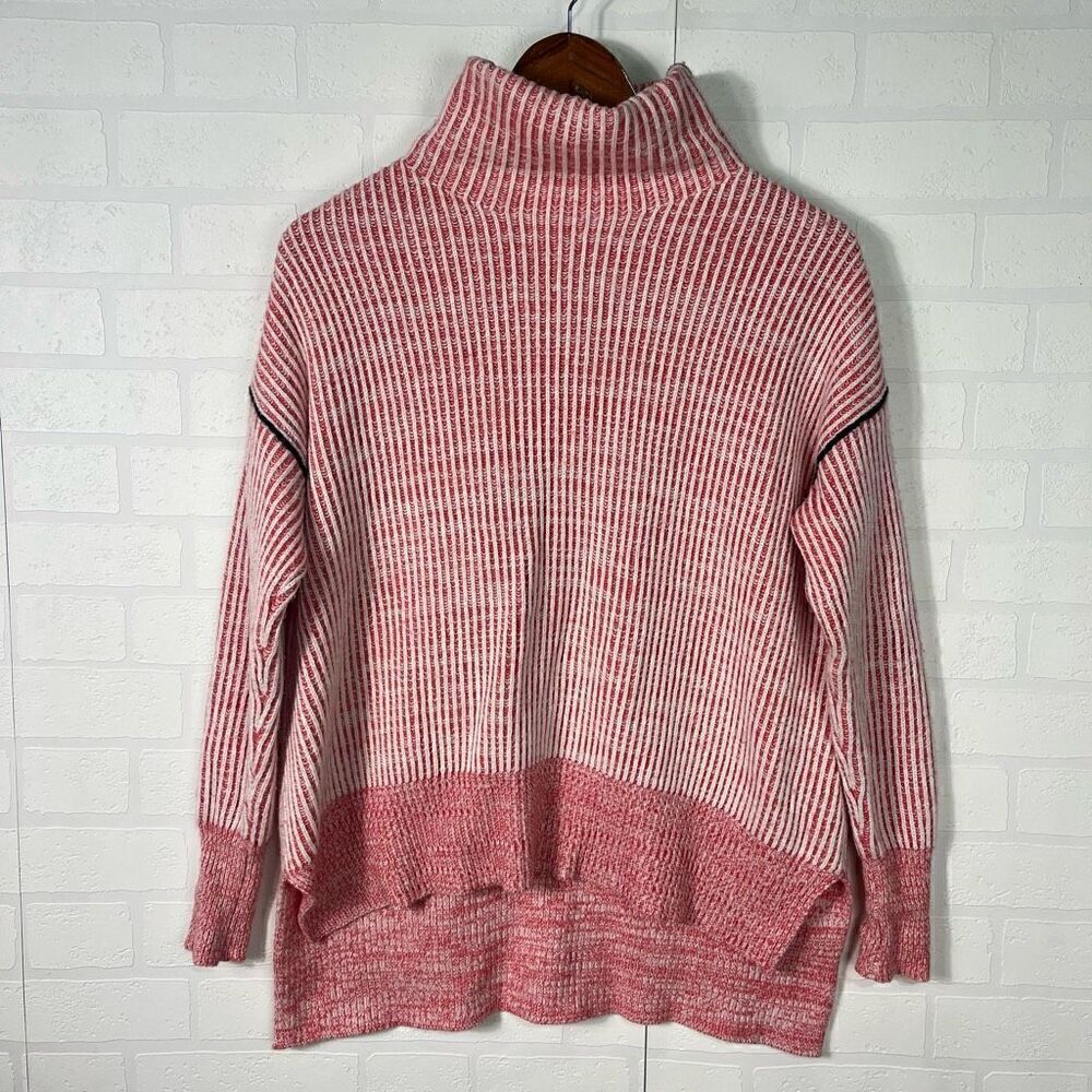 Soft Surroundings Funnel Neck Sweater Size Small Ribbed Chunky Knit - Picture 1 of 13